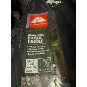 Ozark Trail Basic Black Aluminum Kayak Paddle, 87 inch , 2-piece Design